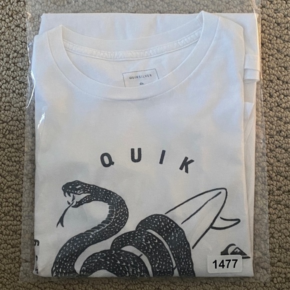 QUIKSILVER Snake Wrapped Around Surfboard Tee Shirt Men M Medium - Picture 5 of 5
